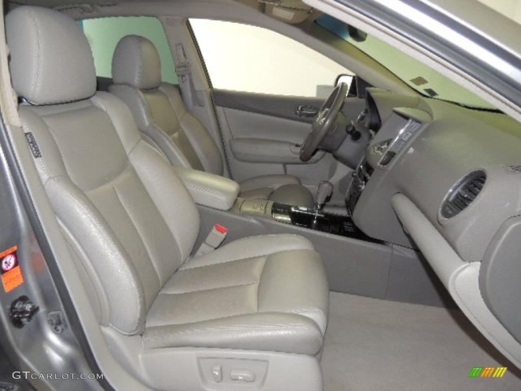 2009 Maxima 3.5 SV - Precision Gray Metallic / Frost Leather photo #14