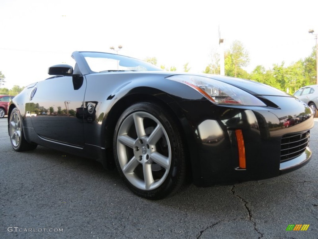 2004 350Z Touring Roadster - Super Black / Charcoal photo #1