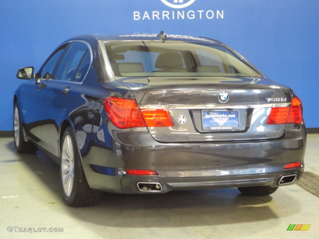 2012 7 Series 750Li xDrive Sedan - Dark Graphite Metallic / Black photo #6