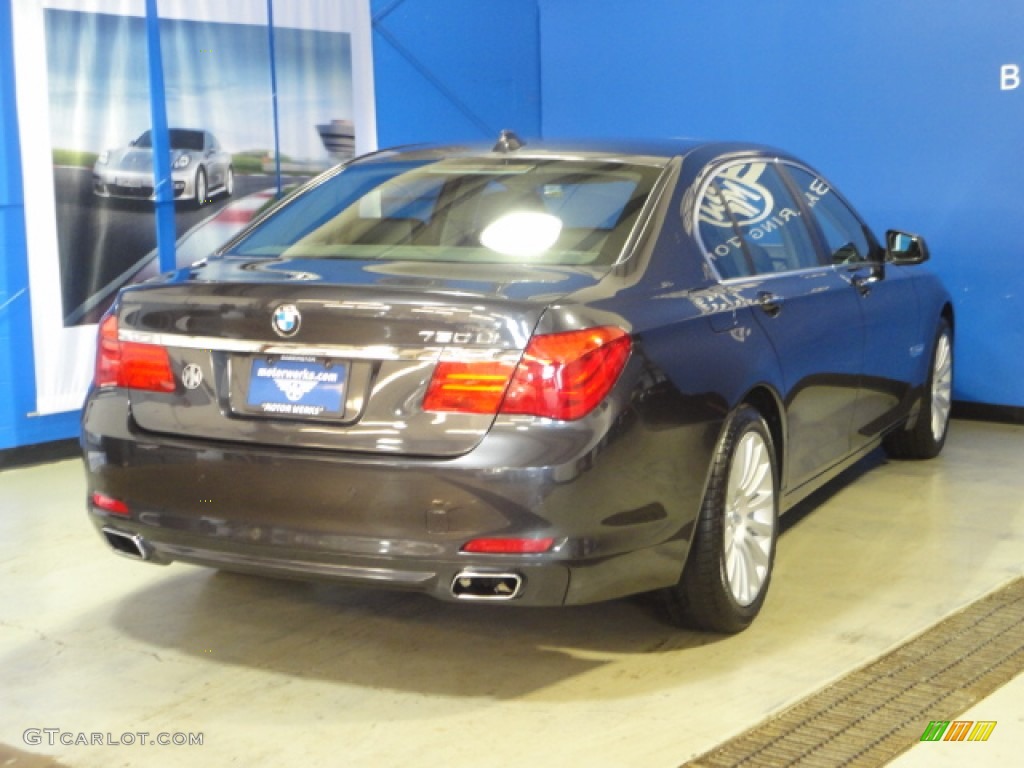 2012 7 Series 750Li xDrive Sedan - Dark Graphite Metallic / Black photo #8