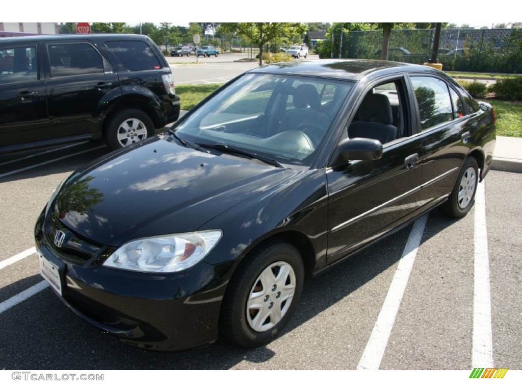 2005 Civic Value Package Sedan - Nighthawk Black Pearl / Gray photo #1