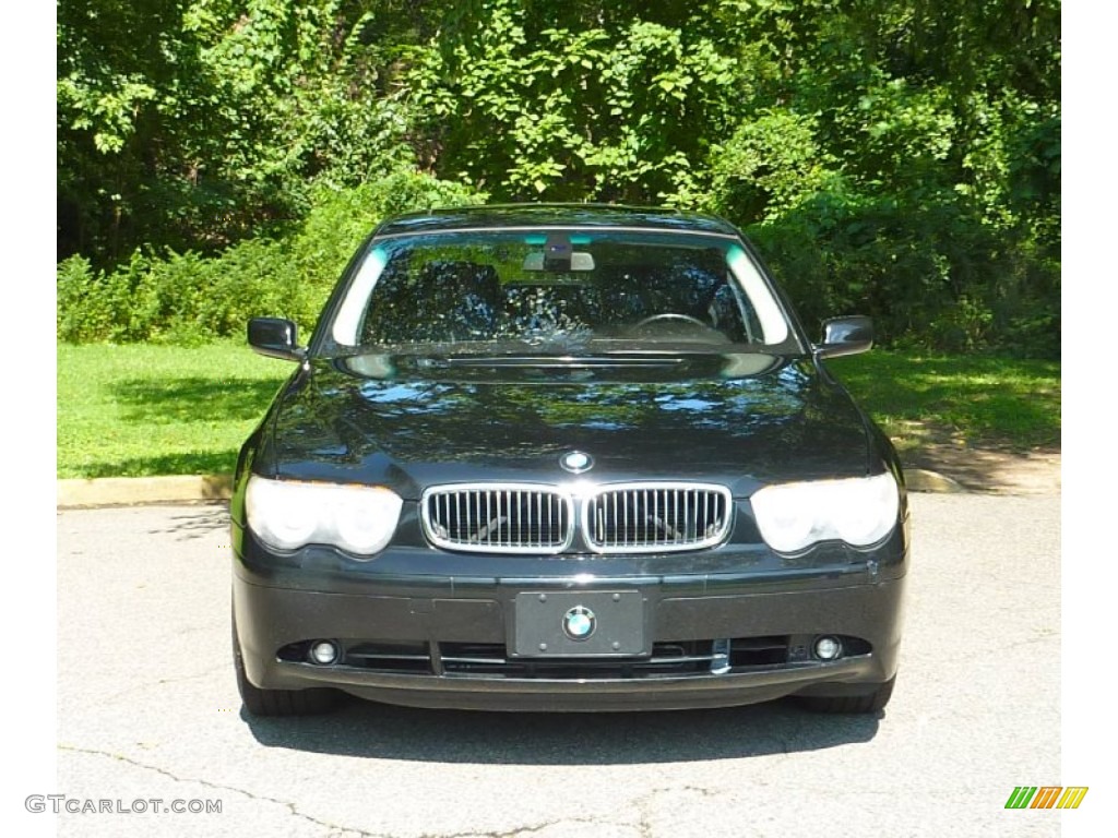 2004 7 Series 745i Sedan - Black Sapphire Metallic / Black/Black photo #2