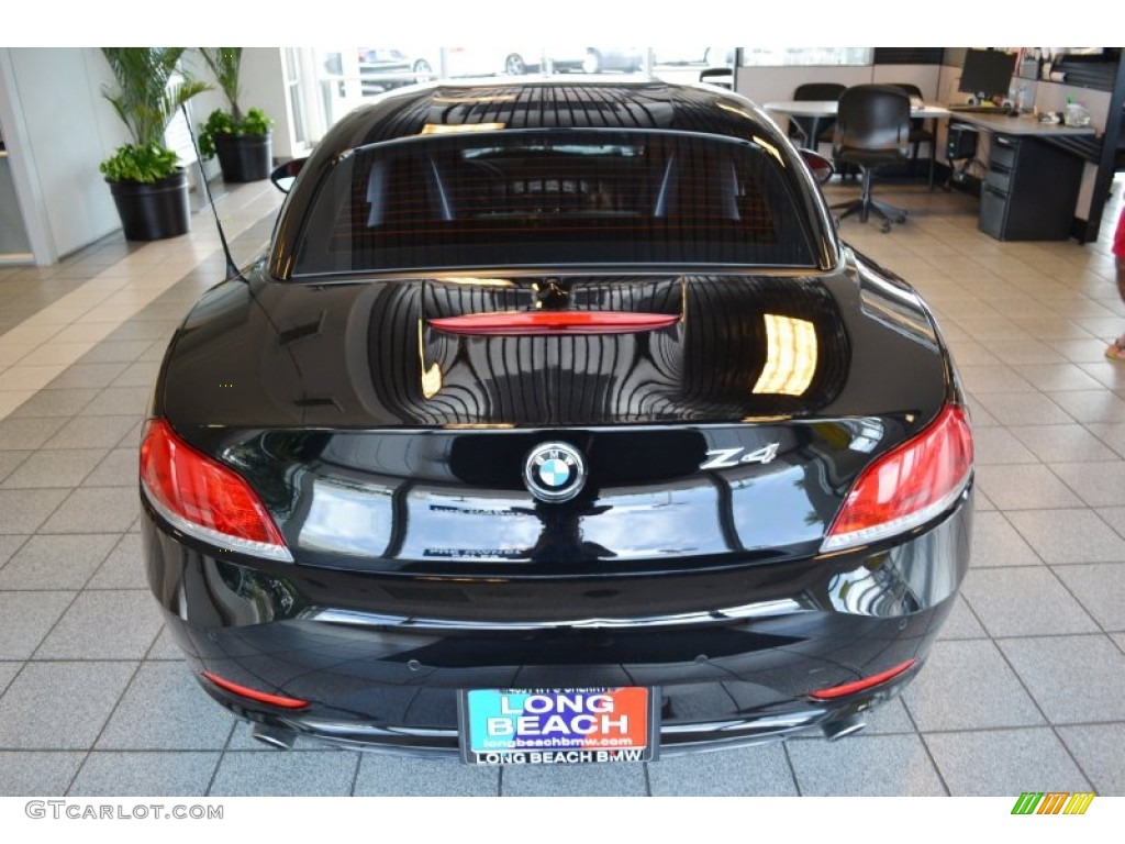 2010 Z4 sDrive35i Roadster - Jet Black / Coral Red photo #4