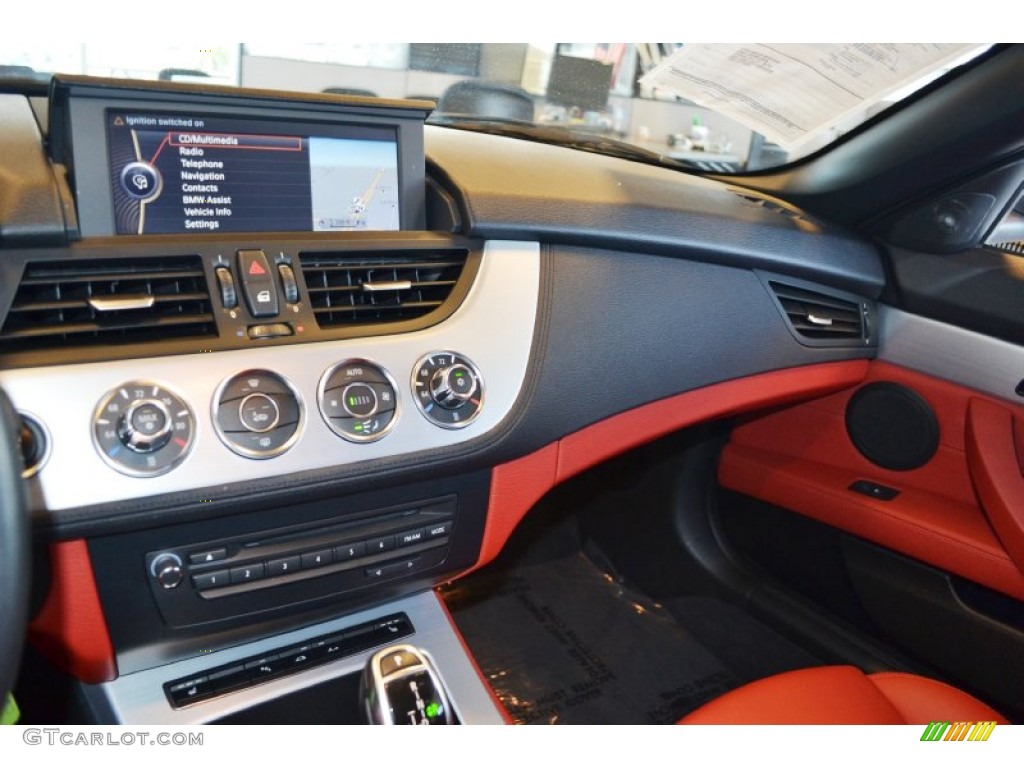 2010 Z4 sDrive35i Roadster - Jet Black / Coral Red photo #15
