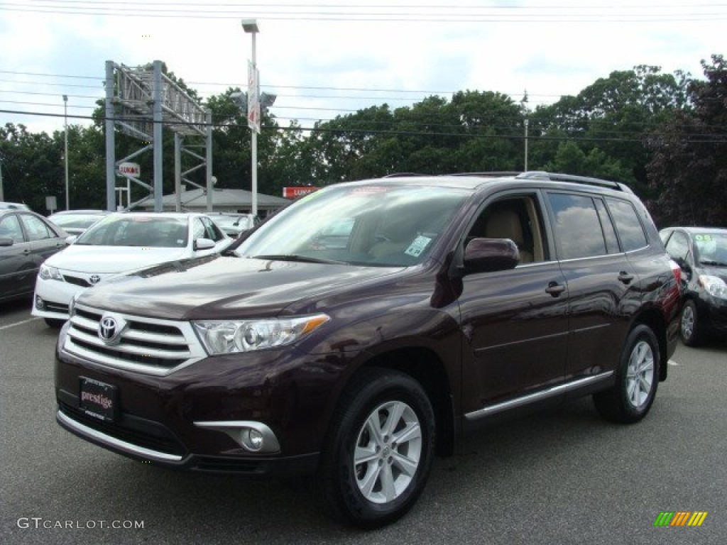 Sizzling Crimson Mica 2012 Toyota Highlander SE 4WD Exterior Photo #69509974