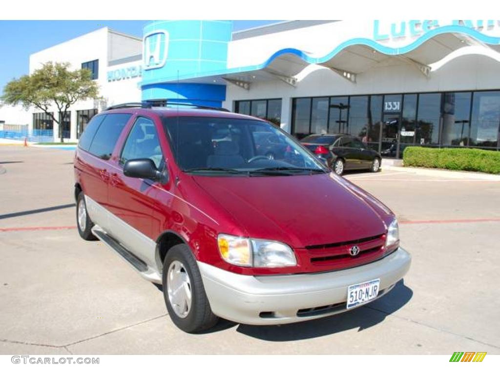 1998 Sienna XLE - Sunfire Red Pearl Metallic / Gray photo #1