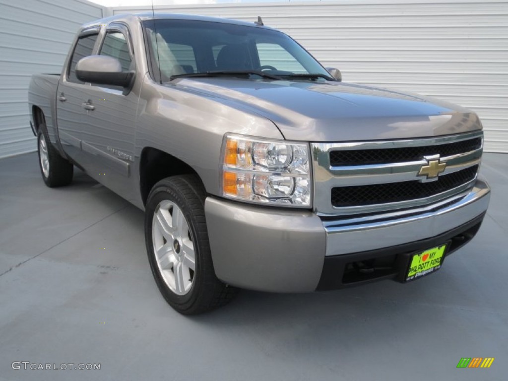 2008 Silverado 1500 LT Crew Cab - Graystone Metallic / Ebony photo #1