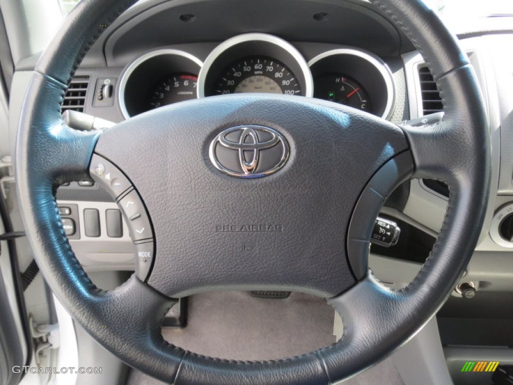 2006 Toyota Tacoma V6 TRD Sport Double Cab 4x4 Graphite Gray Steering Wheel Photo #69511075