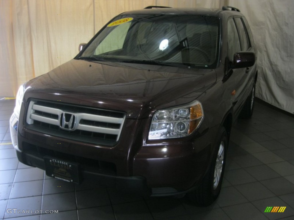 2008 Pilot Value Package 4WD - Dark Cherry Pearl / Saddle photo #1