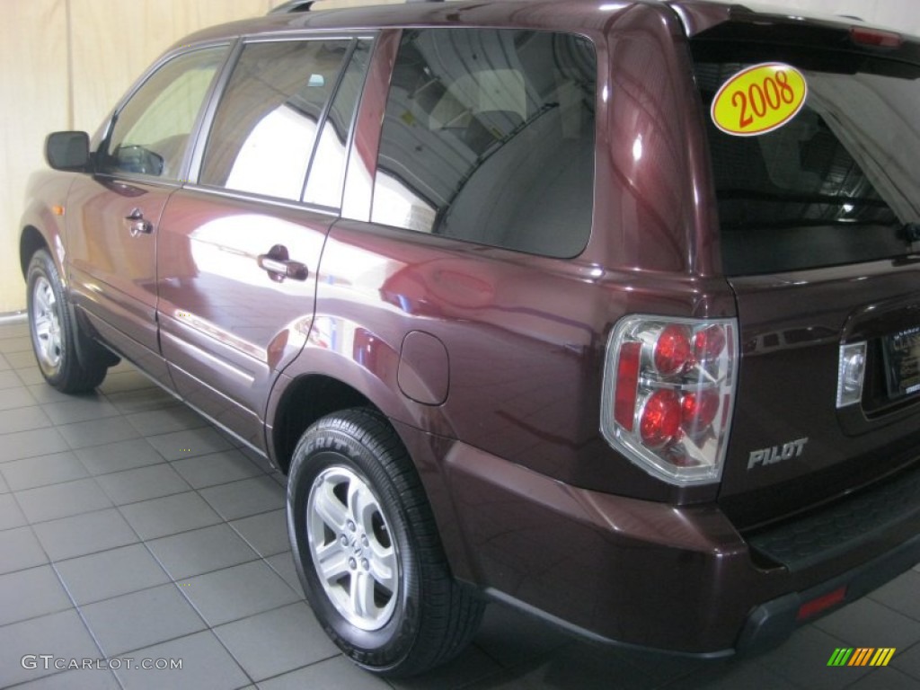2008 Pilot Value Package 4WD - Dark Cherry Pearl / Saddle photo #11