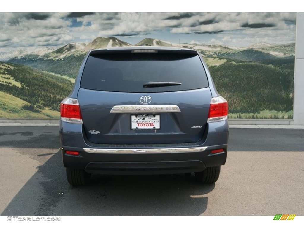 2012 Highlander V6 4WD - Shoreline Blue Pearl / Sand Beige photo #4