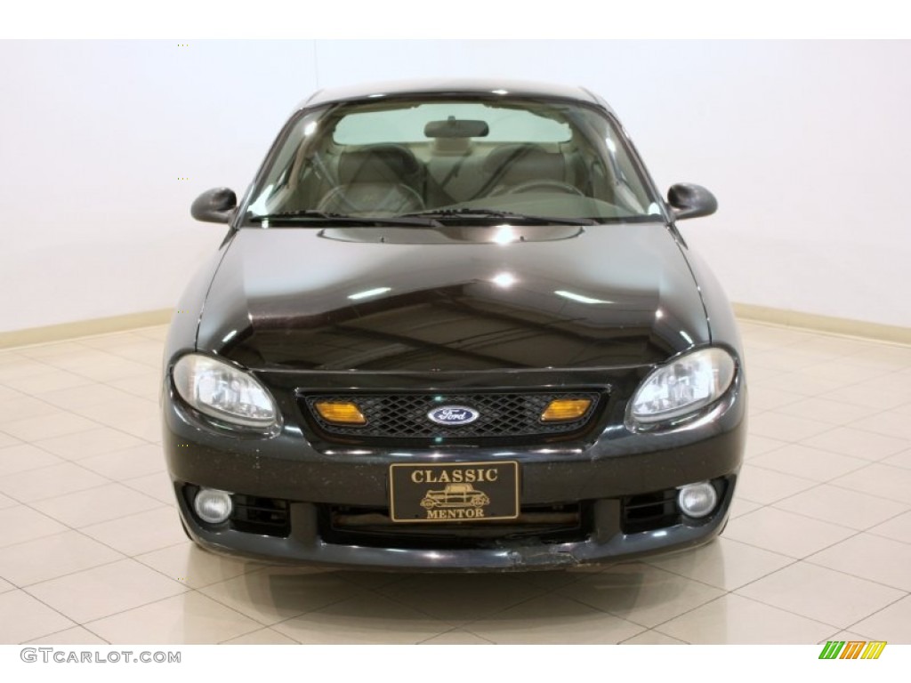 2003 Escort ZX2 Coupe - Black / Medium Prairie Tan photo #2