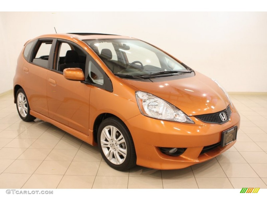 Orange Revolution Metallic Honda Fit