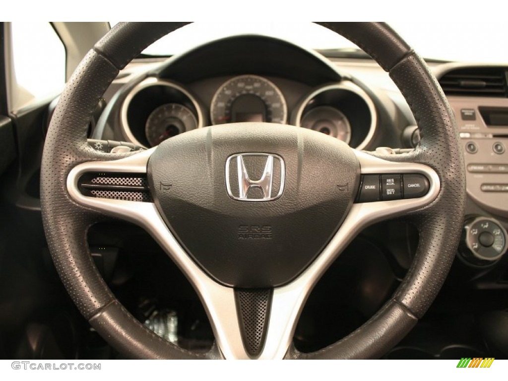 2009 Honda Fit Sport Sport Black Steering Wheel Photo #69514132