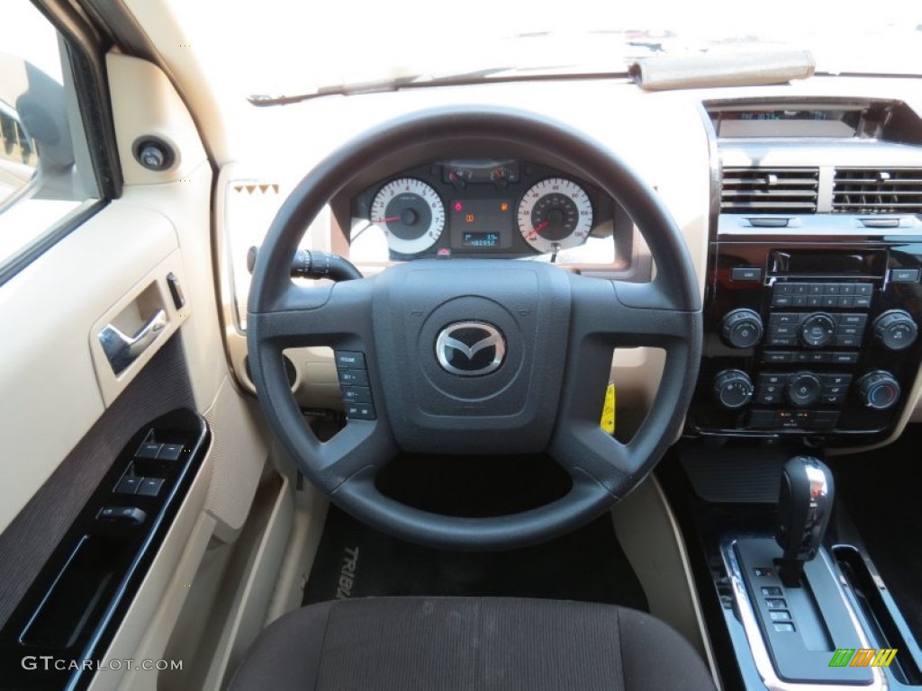 2009 Mazda Tribute i Sport Dark Chocolate Steering Wheel Photo #69515143