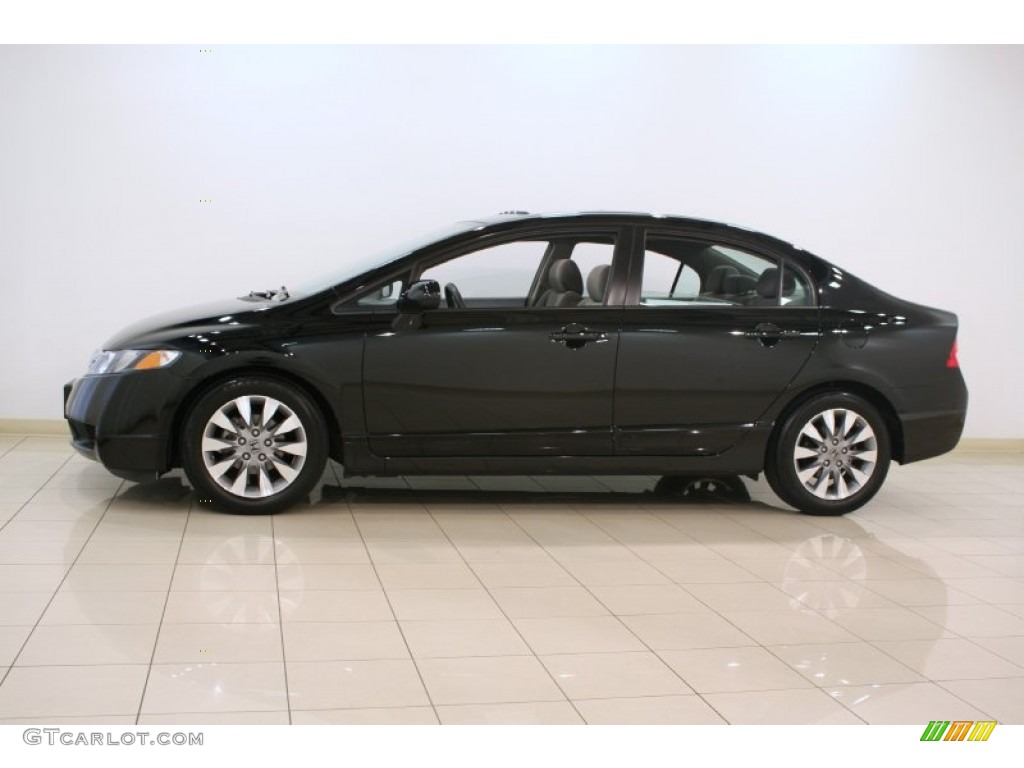 Crystal Black Pearl 2011 Honda Civic EX Sedan Exterior Photo #69515218