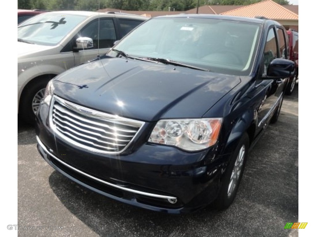 2013 Town & Country Touring - True Blue Pearl / Dark Frost Beige/Medium Frost Beige photo #1