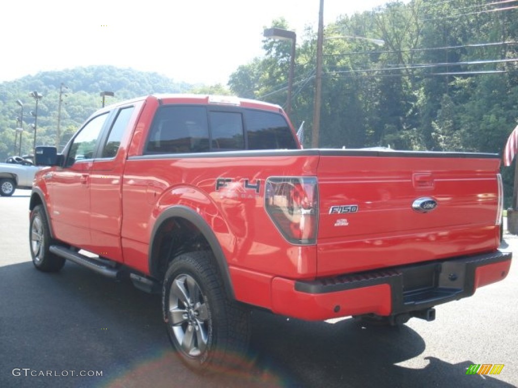 2011 F150 FX4 SuperCab 4x4 - Race Red / Black photo #6