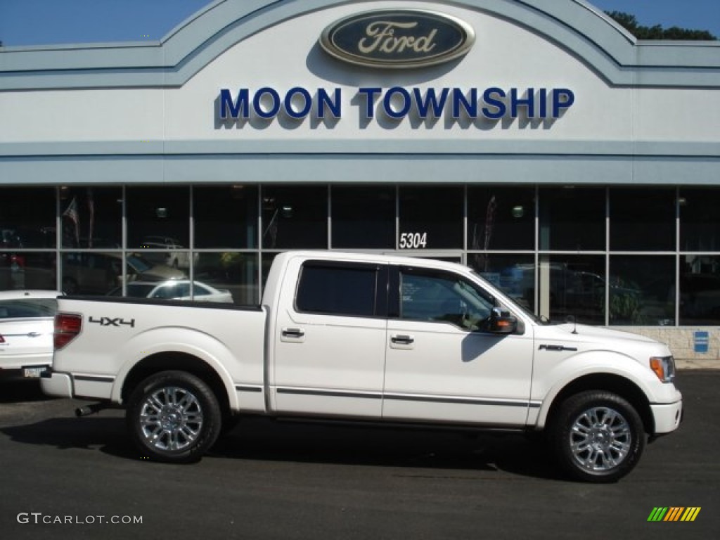 2010 F150 Platinum SuperCrew 4x4 - White Platinum Metallic Tri Coat / Medium Stone Leather/Sienna Brown photo #1