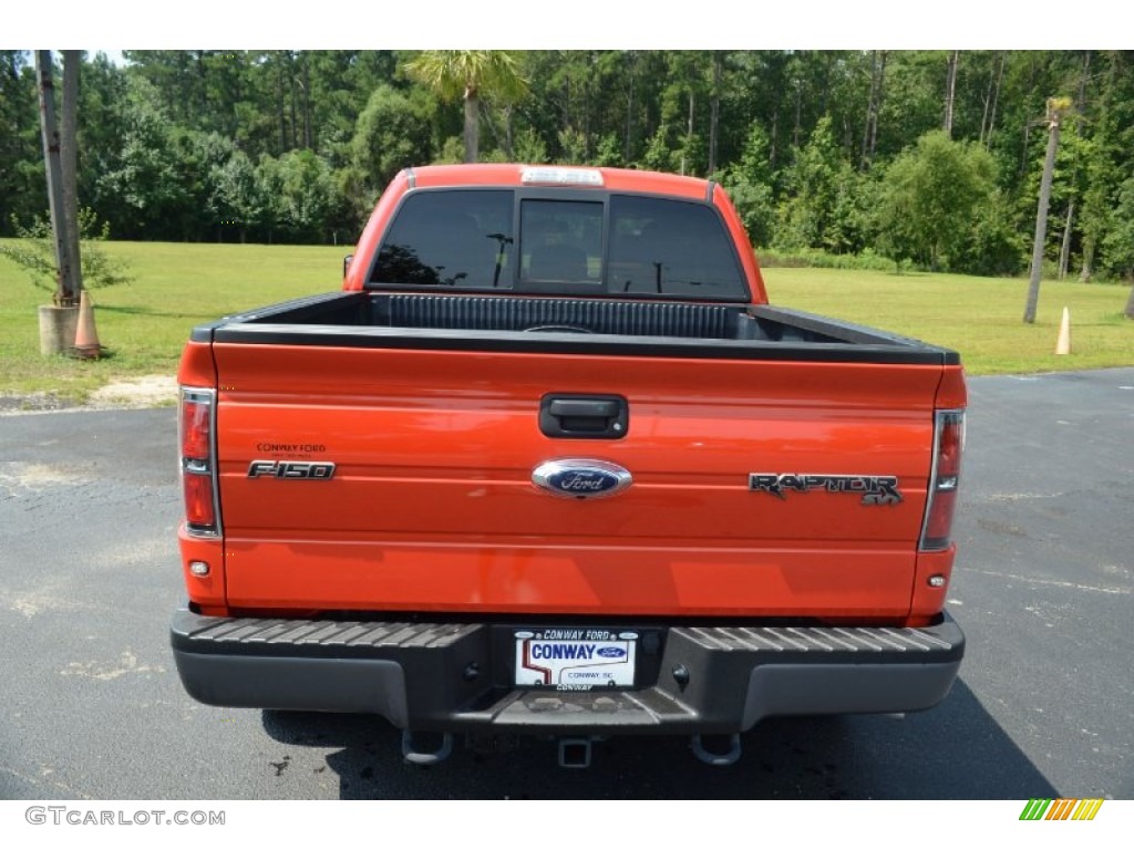 2011 F150 SVT Raptor SuperCab 4x4 - Molten Orange Tri Coat / Raptor Black photo #6
