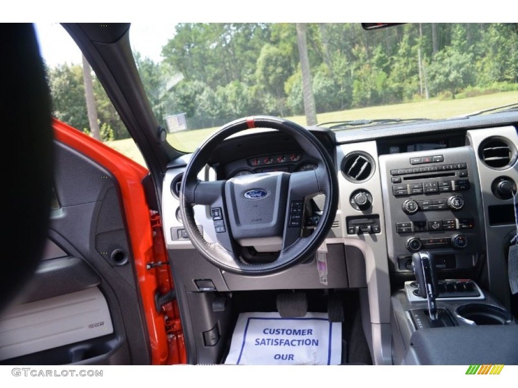2011 F150 SVT Raptor SuperCab 4x4 - Molten Orange Tri Coat / Raptor Black photo #14