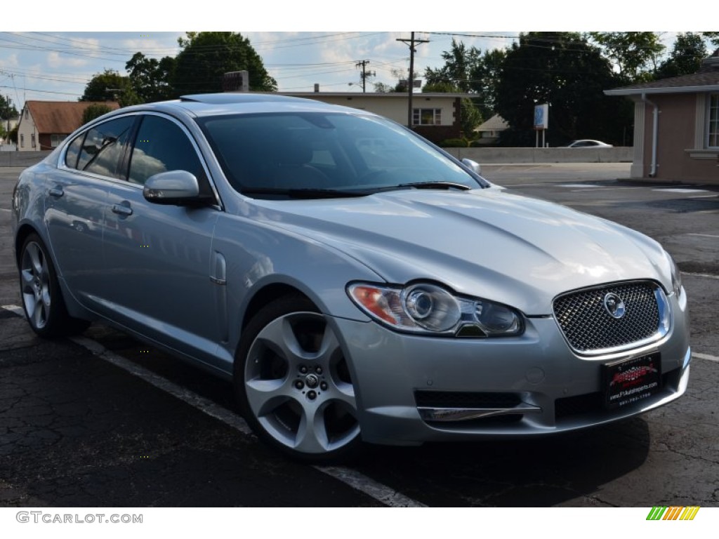 2009 XF Supercharged - Liquid Silver Metallic / Spice/Charcoal photo #1