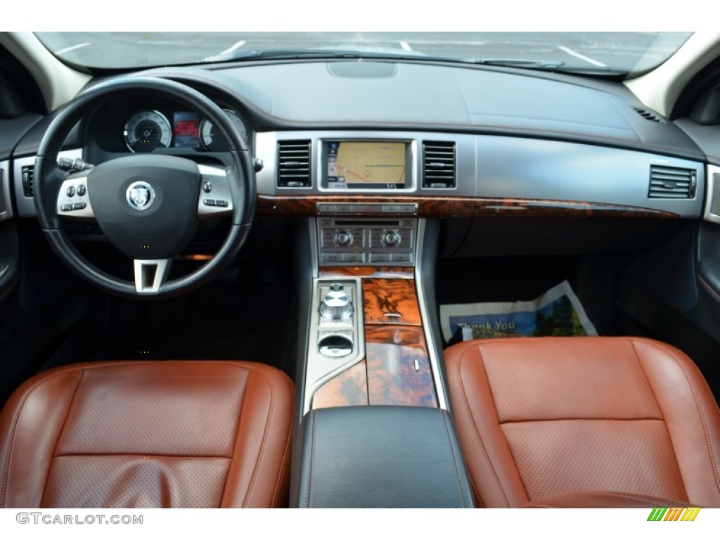 2009 Jaguar XF Supercharged Spice/Charcoal Dashboard Photo #69521824