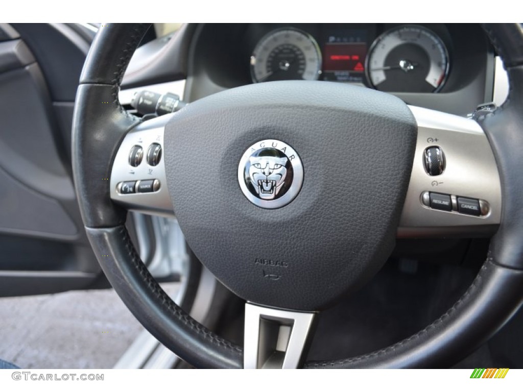2009 Jaguar XF Supercharged Spice/Charcoal Steering Wheel Photo #69521872