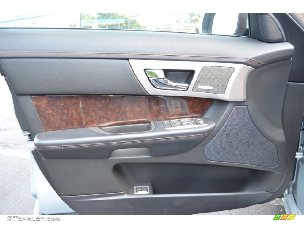 2009 Jaguar XF Supercharged Spice/Charcoal Door Panel Photo #69521875