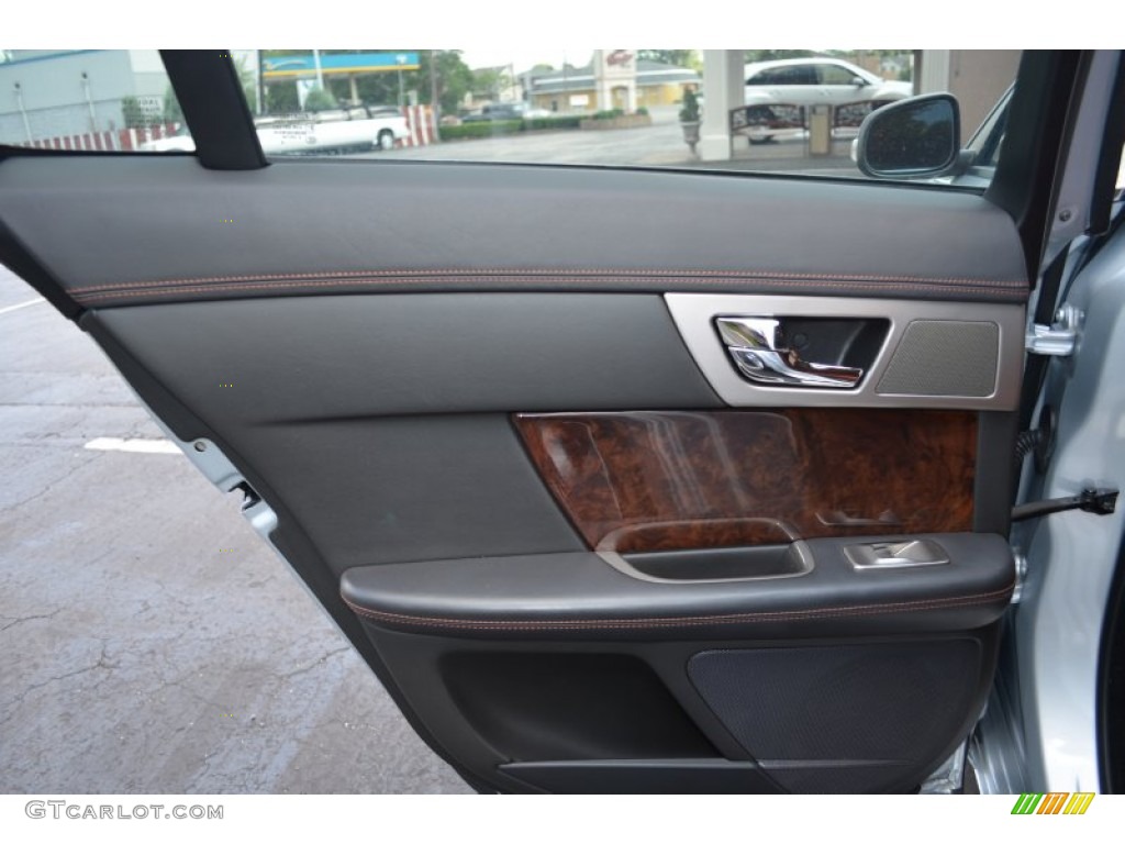 2009 Jaguar XF Supercharged Spice/Charcoal Door Panel Photo #69521878
