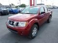 2012 Lava Red Nissan Frontier SV Crew Cab 4x4  photo #3