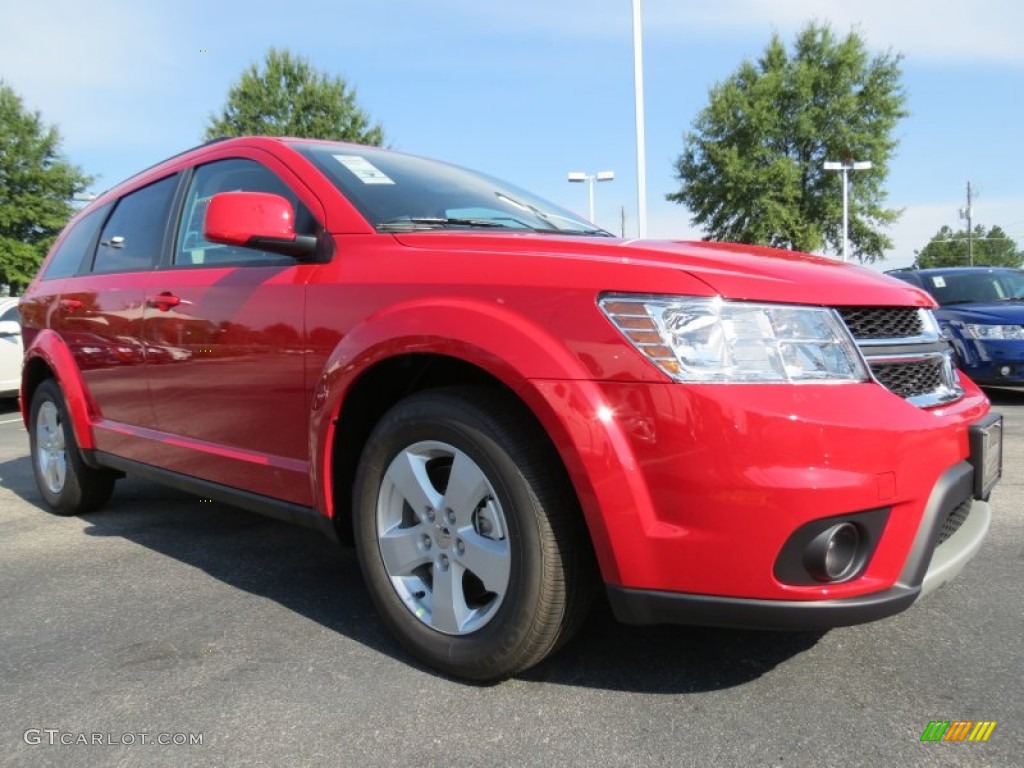 2012 Journey SXT - Bright Red / Black/Light Frost Beige photo #4