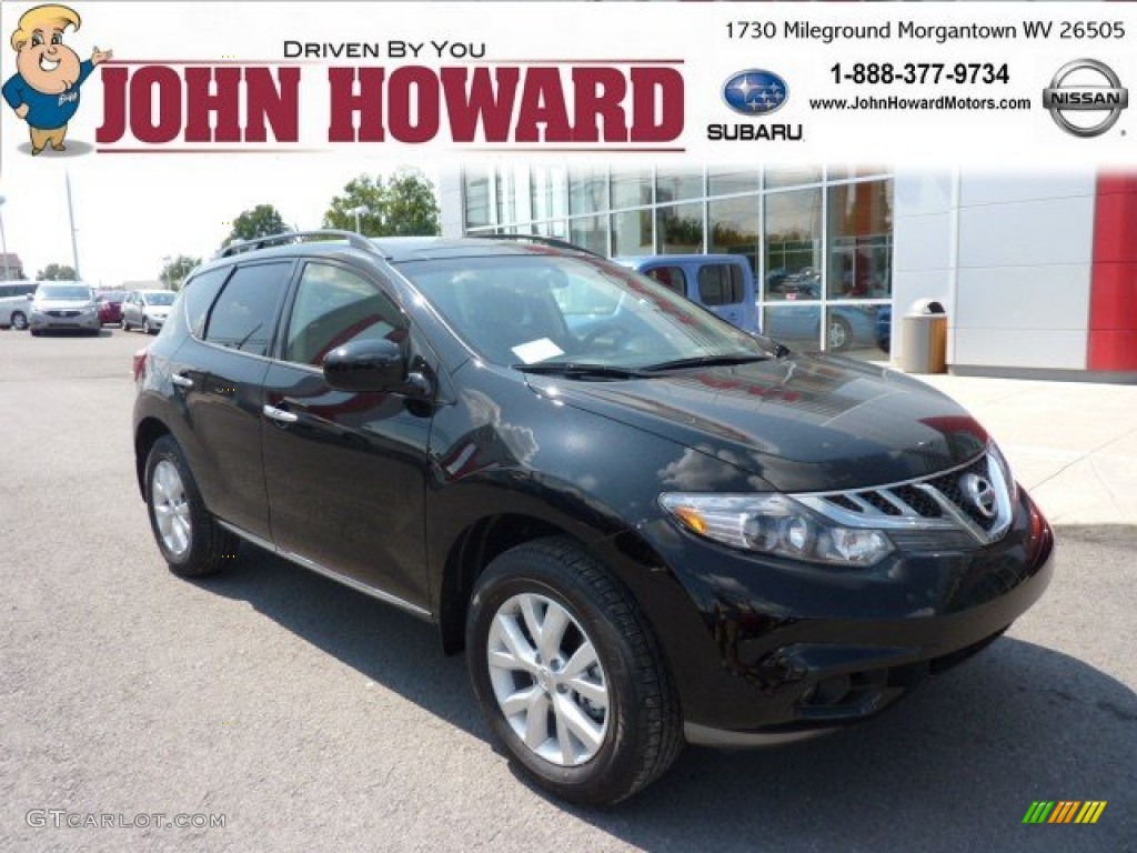 2012 Murano SV AWD - Super Black / Black photo #1