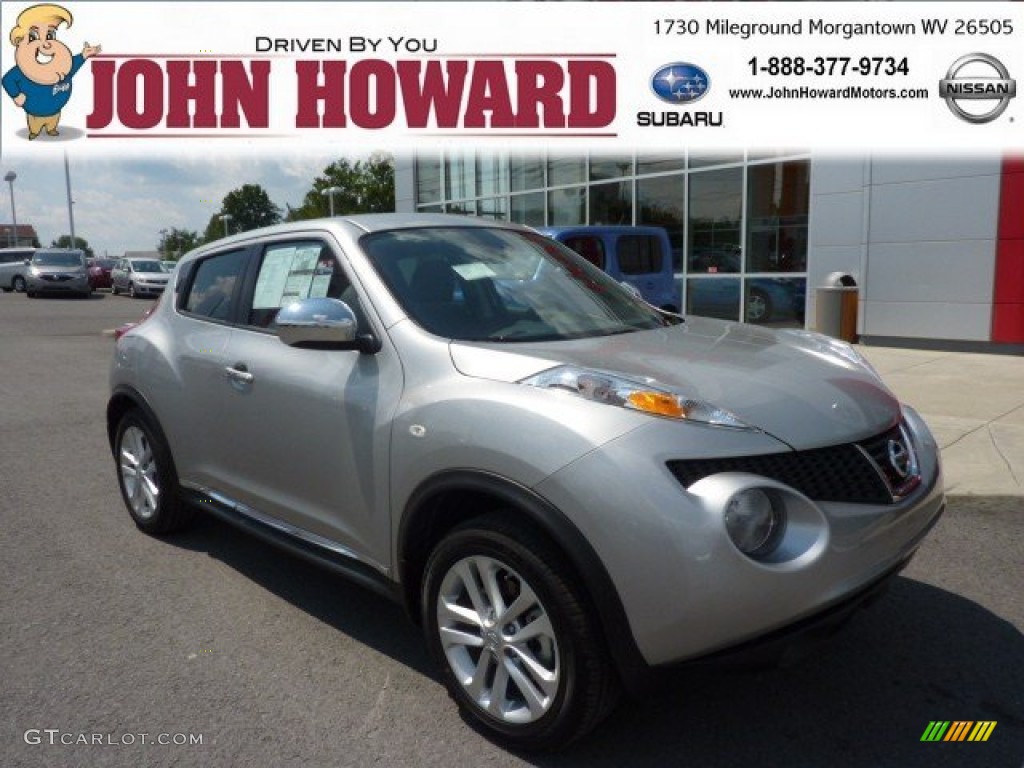 2012 Juke SL AWD - Chrome Silver / Black/Red Leather/Silver Trim photo #1