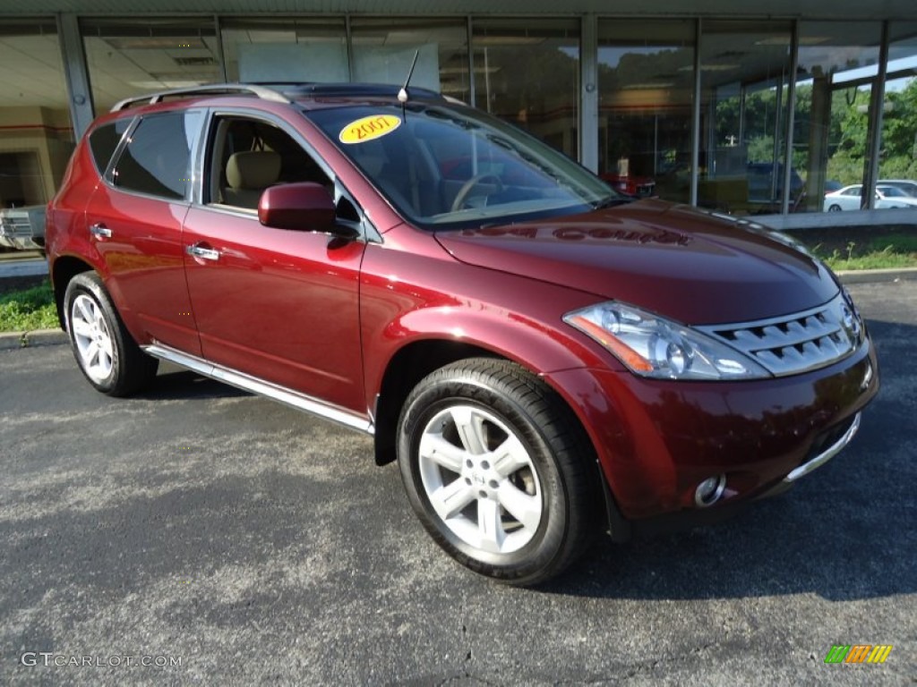 2007 Murano SL AWD - Merlot Pearl / Cafe Latte photo #4