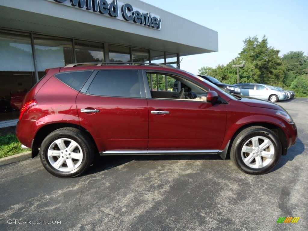 2007 Murano SL AWD - Merlot Pearl / Cafe Latte photo #5