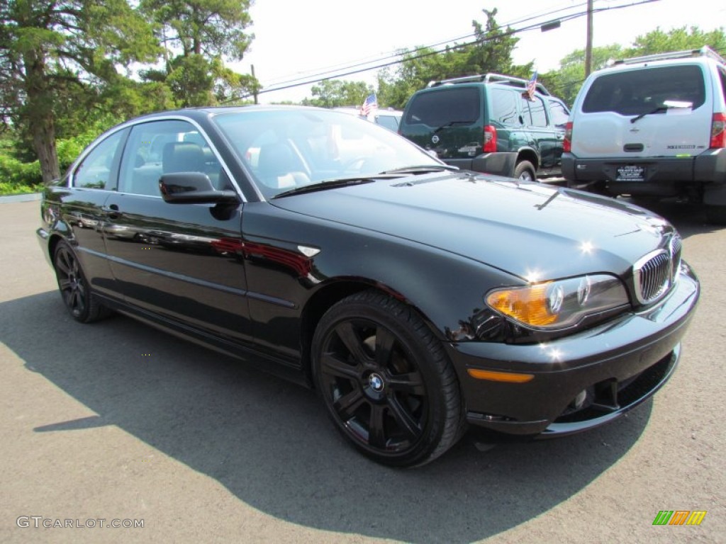 2006 3 Series 325i Coupe - Jet Black / Black photo #4