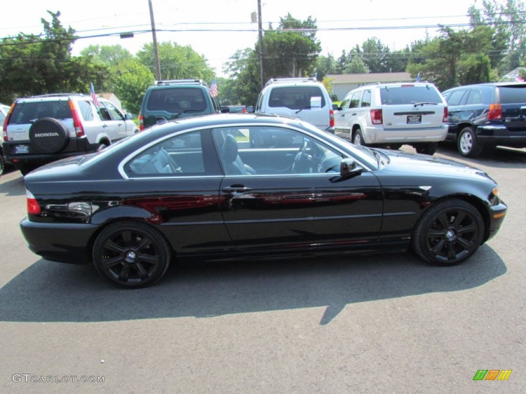 2006 3 Series 325i Coupe - Jet Black / Black photo #6