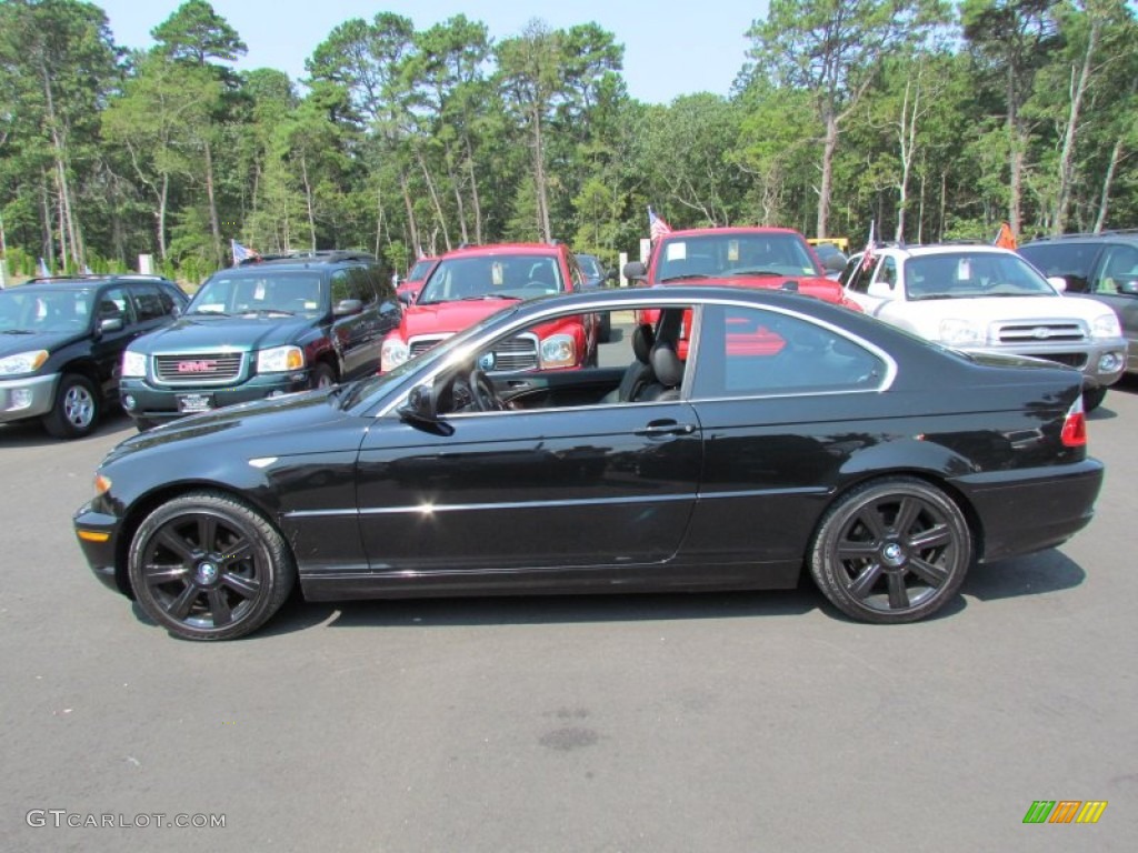 2006 3 Series 325i Coupe - Jet Black / Black photo #12