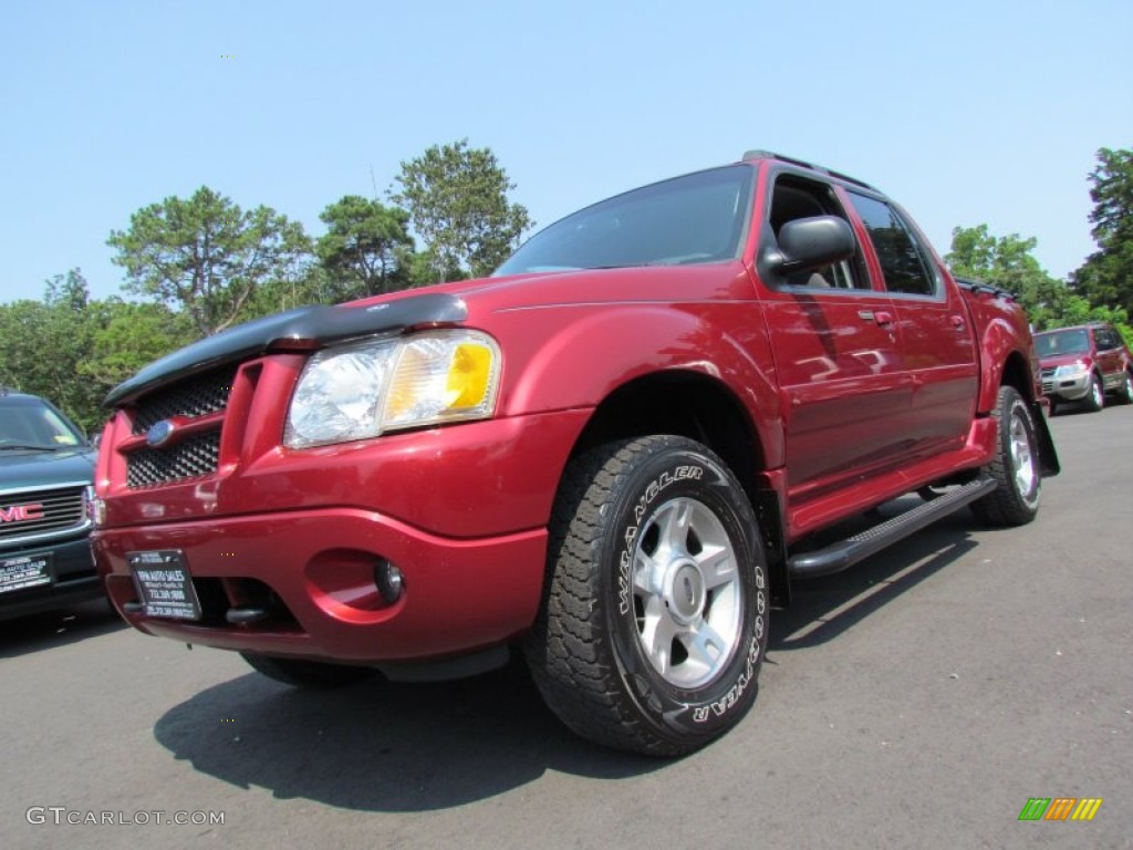 2004 Explorer Sport Trac XLT 4x4 - Red Fire Metallic / Medium Dark Flint/Dark Flint photo #1
