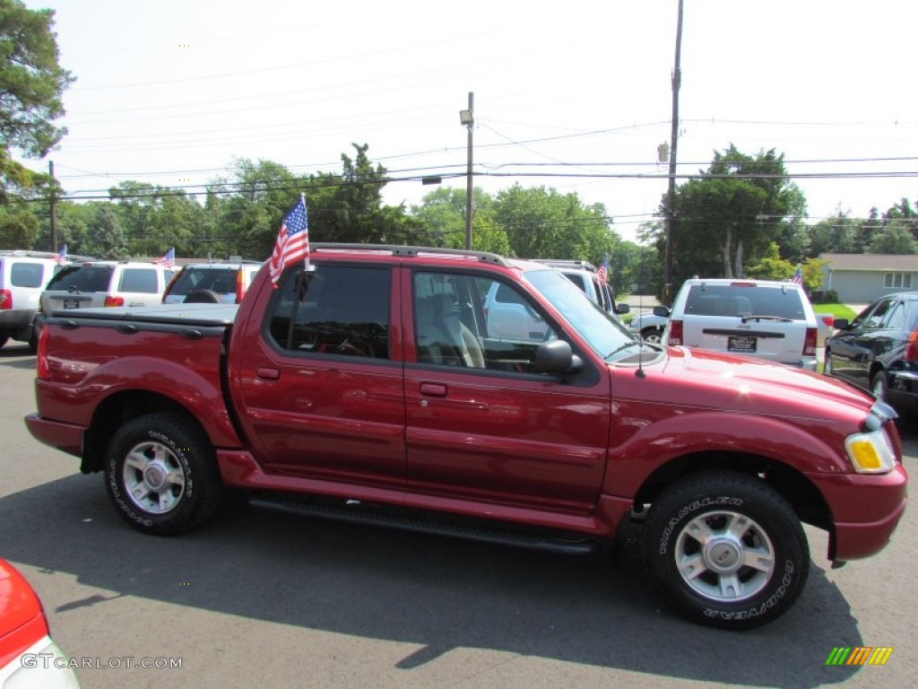 2004 Explorer Sport Trac XLT 4x4 - Red Fire Metallic / Medium Dark Flint/Dark Flint photo #5