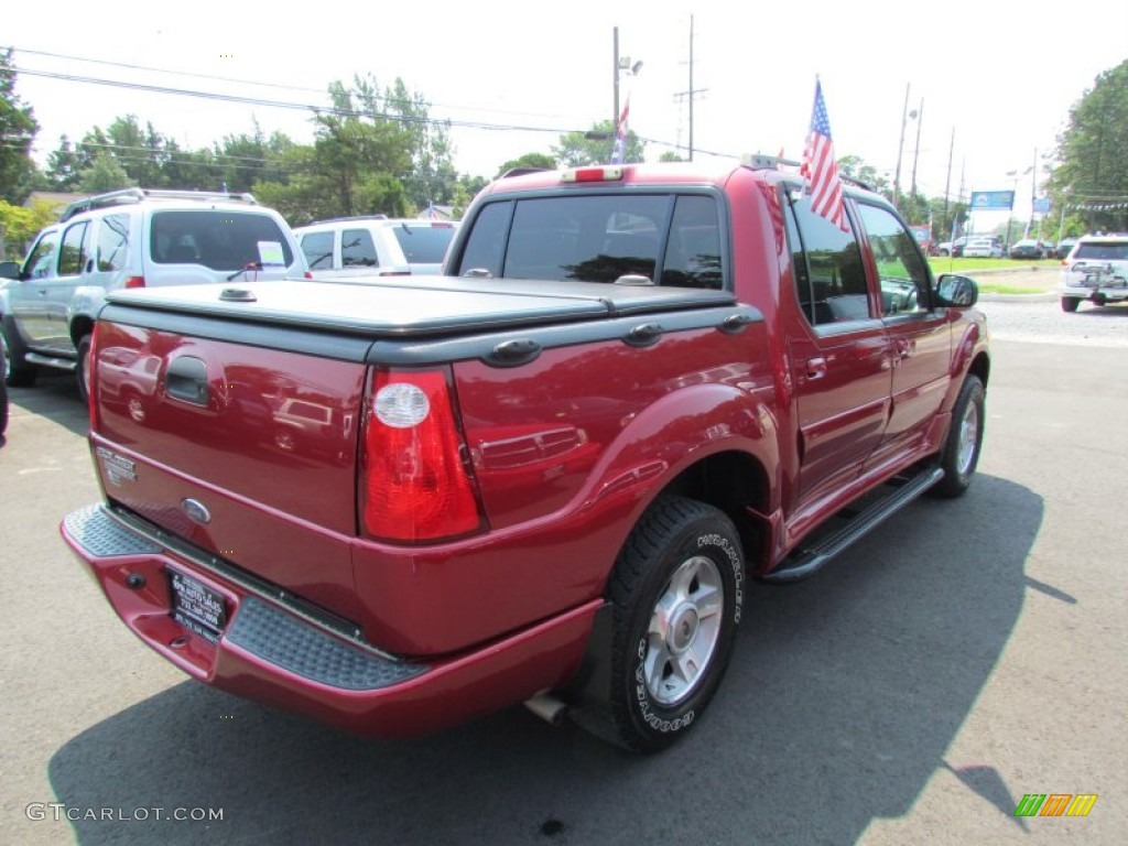 2004 Explorer Sport Trac XLT 4x4 - Red Fire Metallic / Medium Dark Flint/Dark Flint photo #7