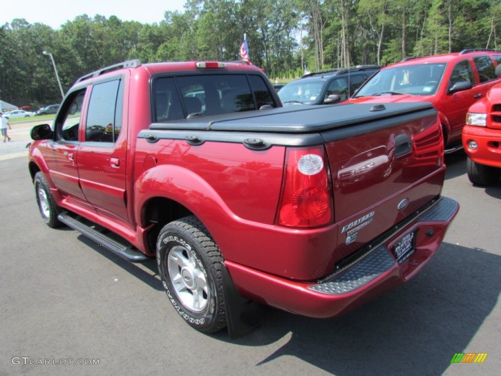 2004 Explorer Sport Trac XLT 4x4 - Red Fire Metallic / Medium Dark Flint/Dark Flint photo #10