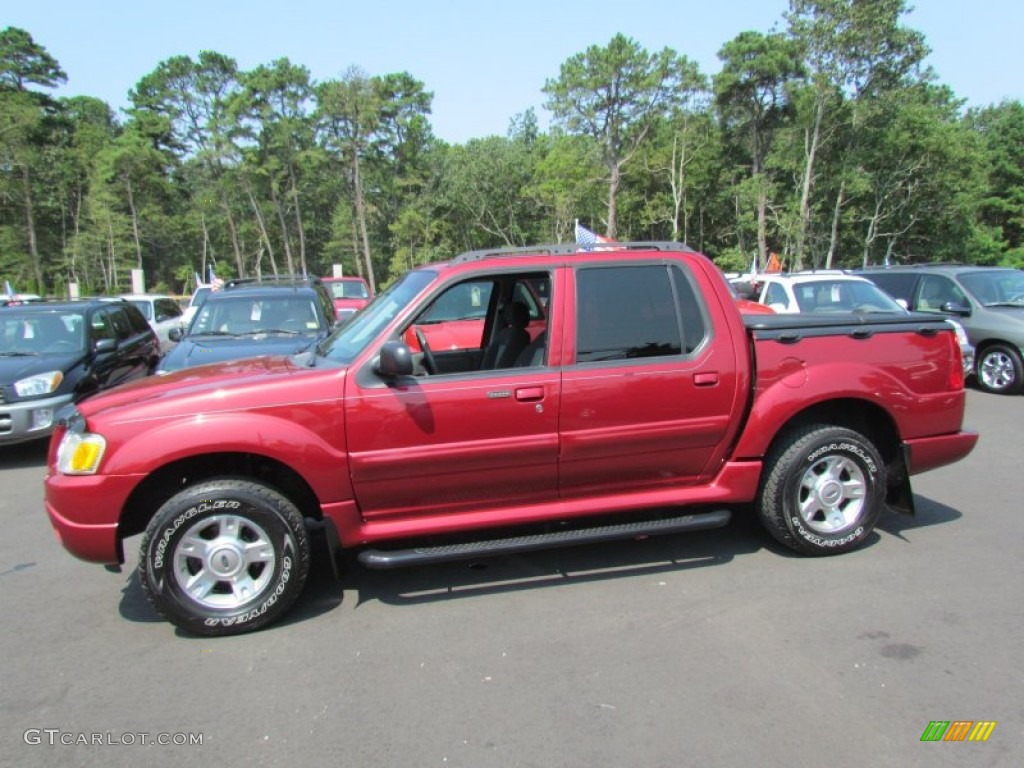 2004 Explorer Sport Trac XLT 4x4 - Red Fire Metallic / Medium Dark Flint/Dark Flint photo #12