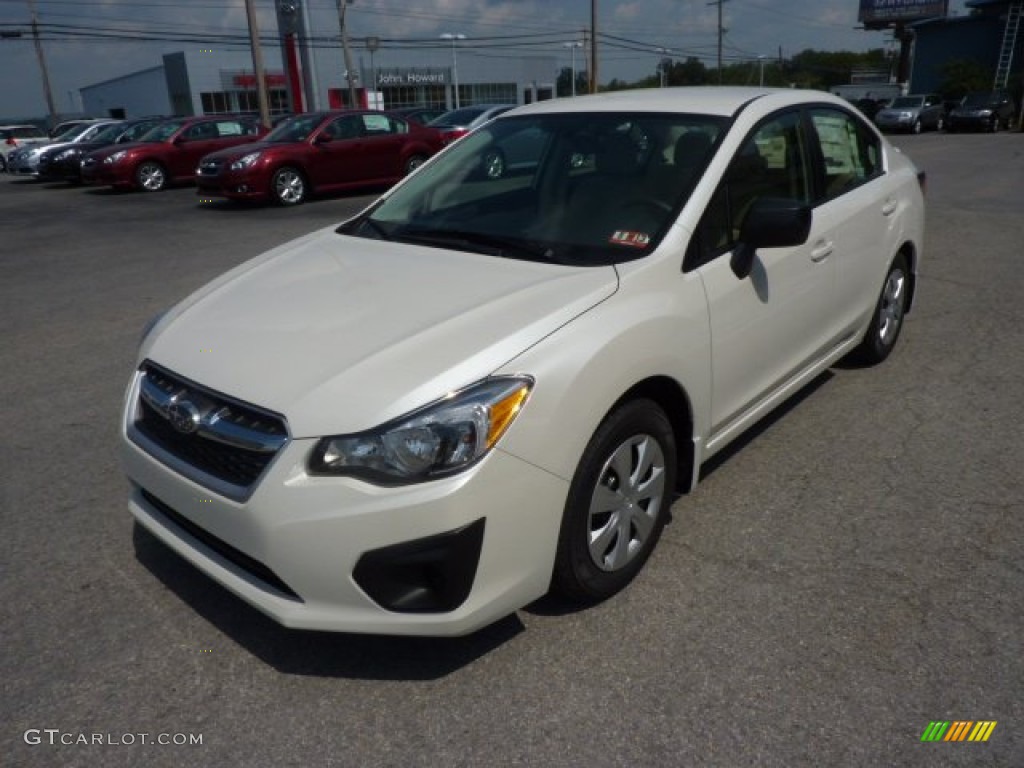 2012 Impreza 2.0i 4 Door - Satin White Pearl / Ivory photo #3