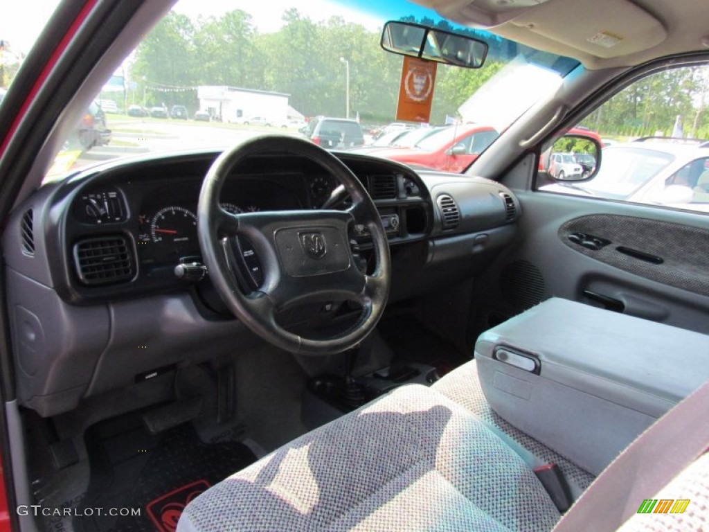Mist Gray Interior 1999 Dodge Ram 1500 Sport Extended Cab 4x4 Photo #69528981