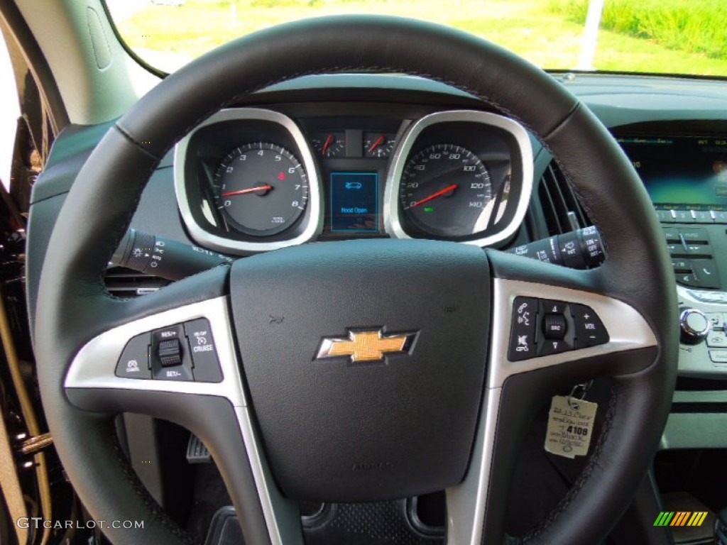 2013 Chevrolet Equinox LT Jet Black Steering Wheel Photo #69529675