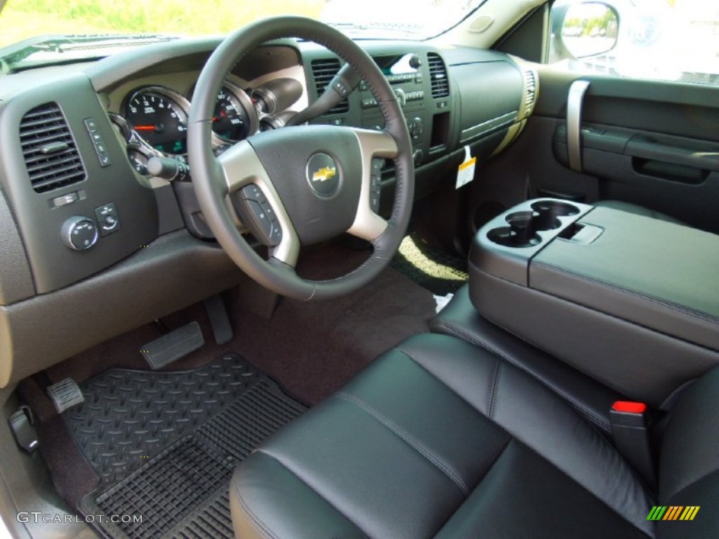 Ebony Interior 2013 Chevrolet Silverado 1500 LT Extended Cab 4x4 Photo #69530034