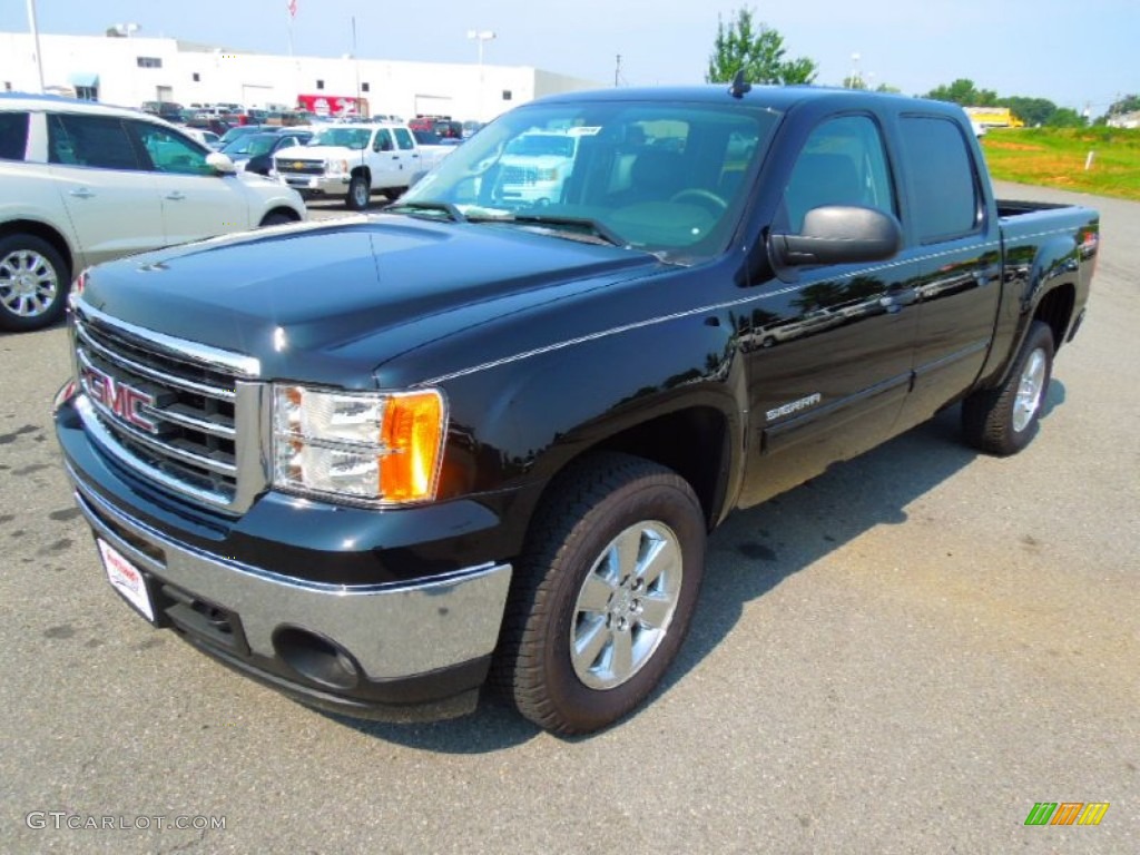 2012 Sierra 1500 SLE Crew Cab - Midnight Blue Metallic / Ebony photo #1