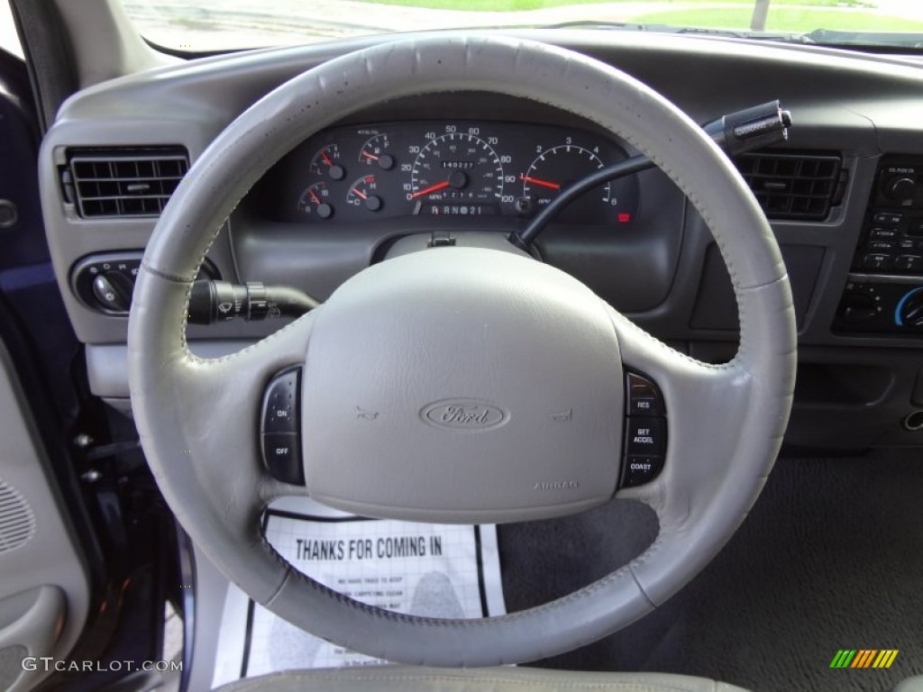 2000 Ford Excursion Limited Medium Graphite Steering Wheel Photo #69530999